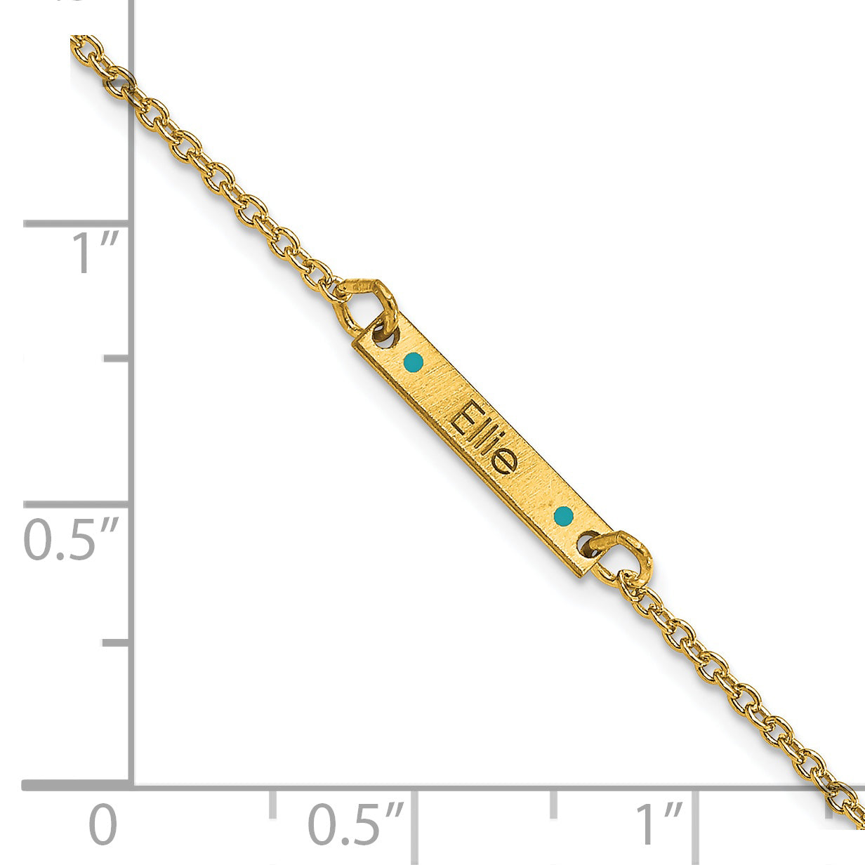 Sterling Silver Gold plated Brushed 1 Station Enameled Bracelet