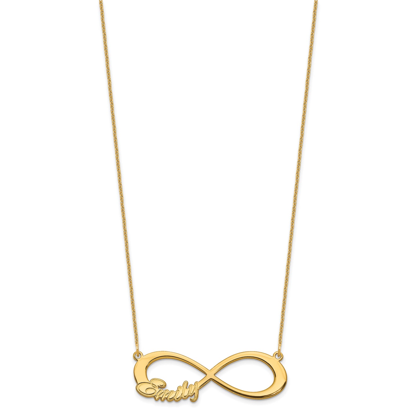 14K Yellow Gold 1 Name Infinity Necklace
