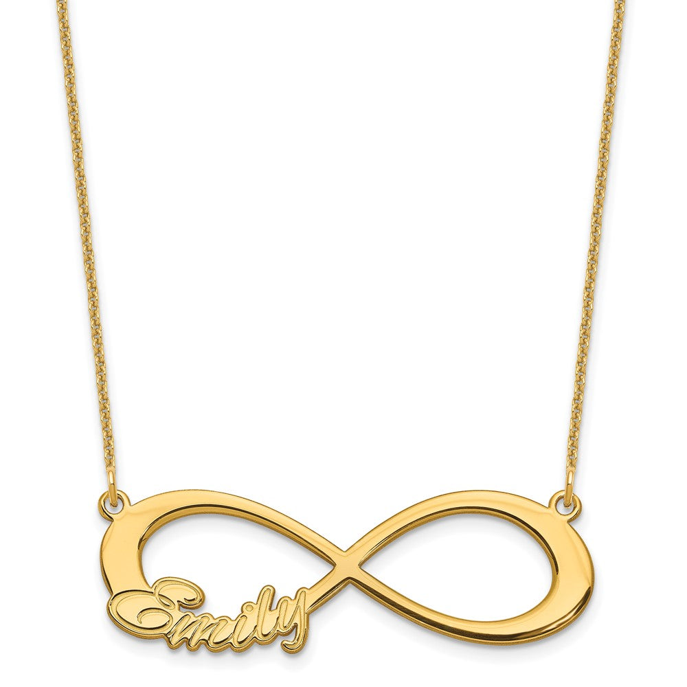 14K Yellow Gold 1 Name Infinity Necklace