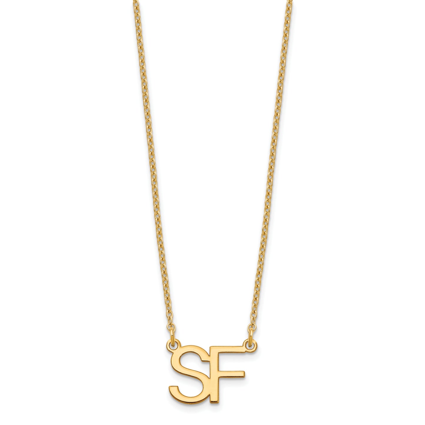 Sterling Silver Gold plated Large 2 Necklace