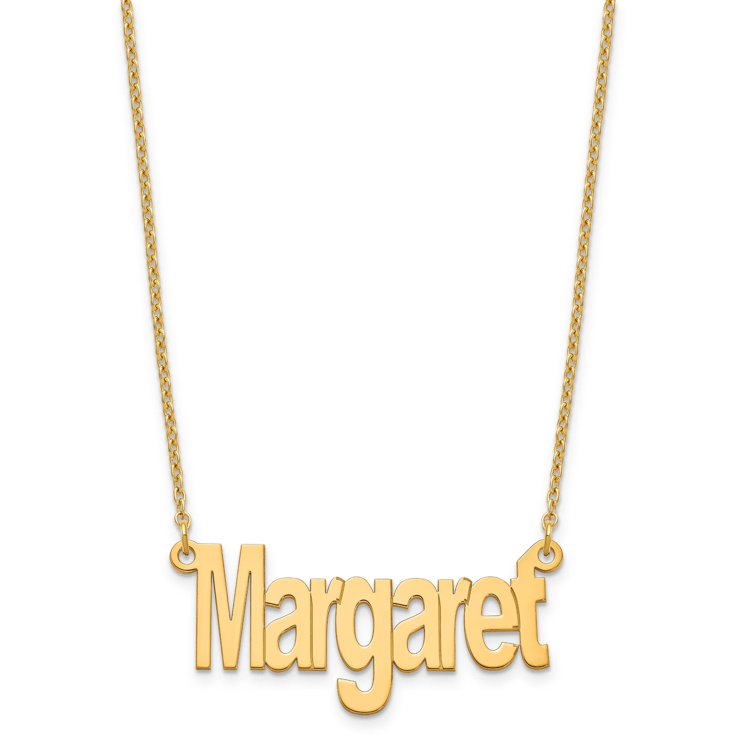 Sterling Silver Gold plated Small Name Plate Necklace