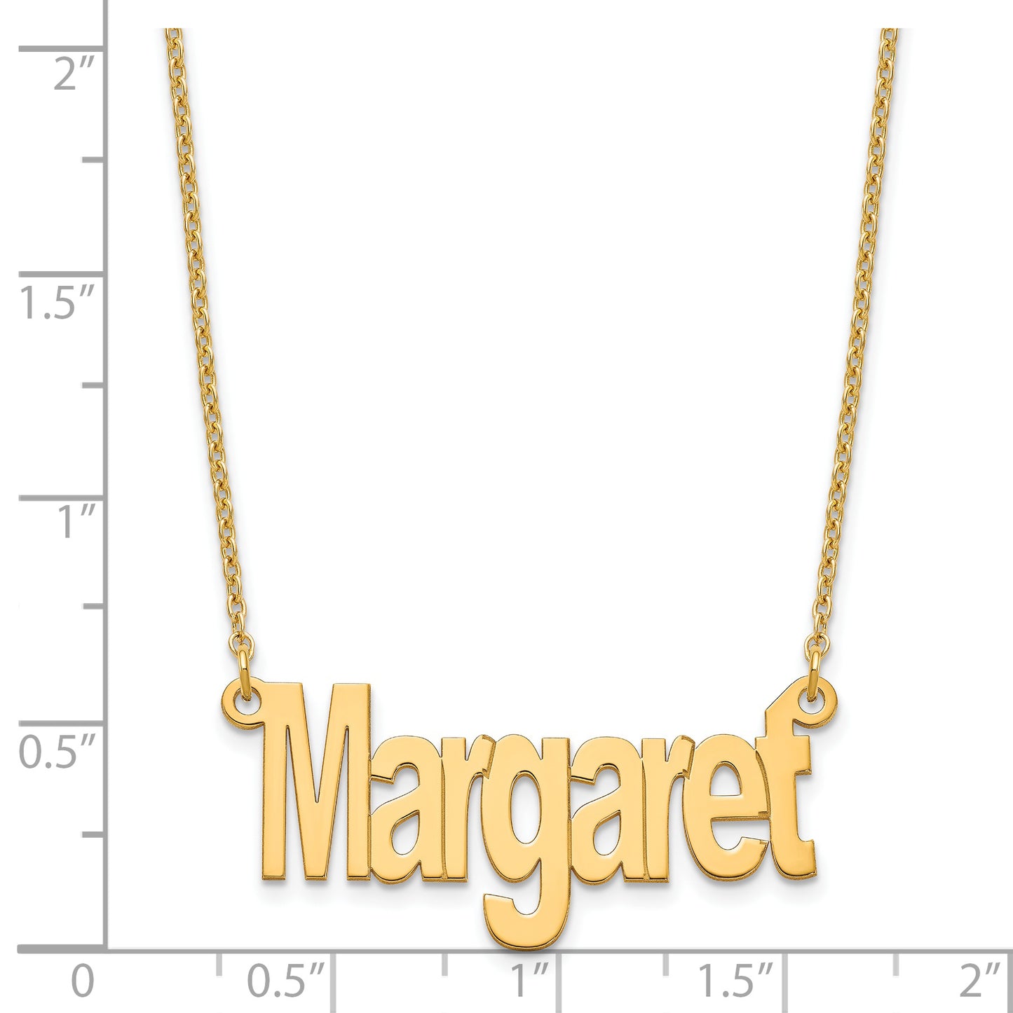 Sterling Silver Gold plated Small Name Plate Necklace