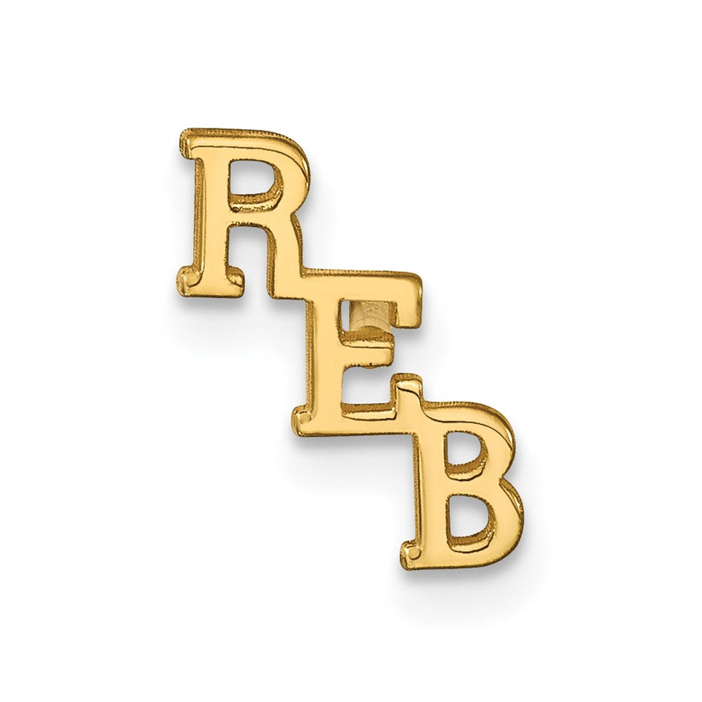 14K Yellow Gold Polished Cut Out Tie Tac