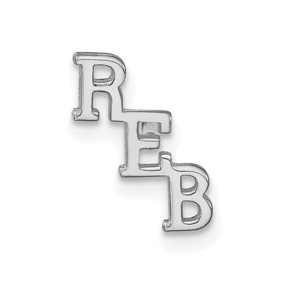 14K White Gold Polished Cut Out Tie Tac