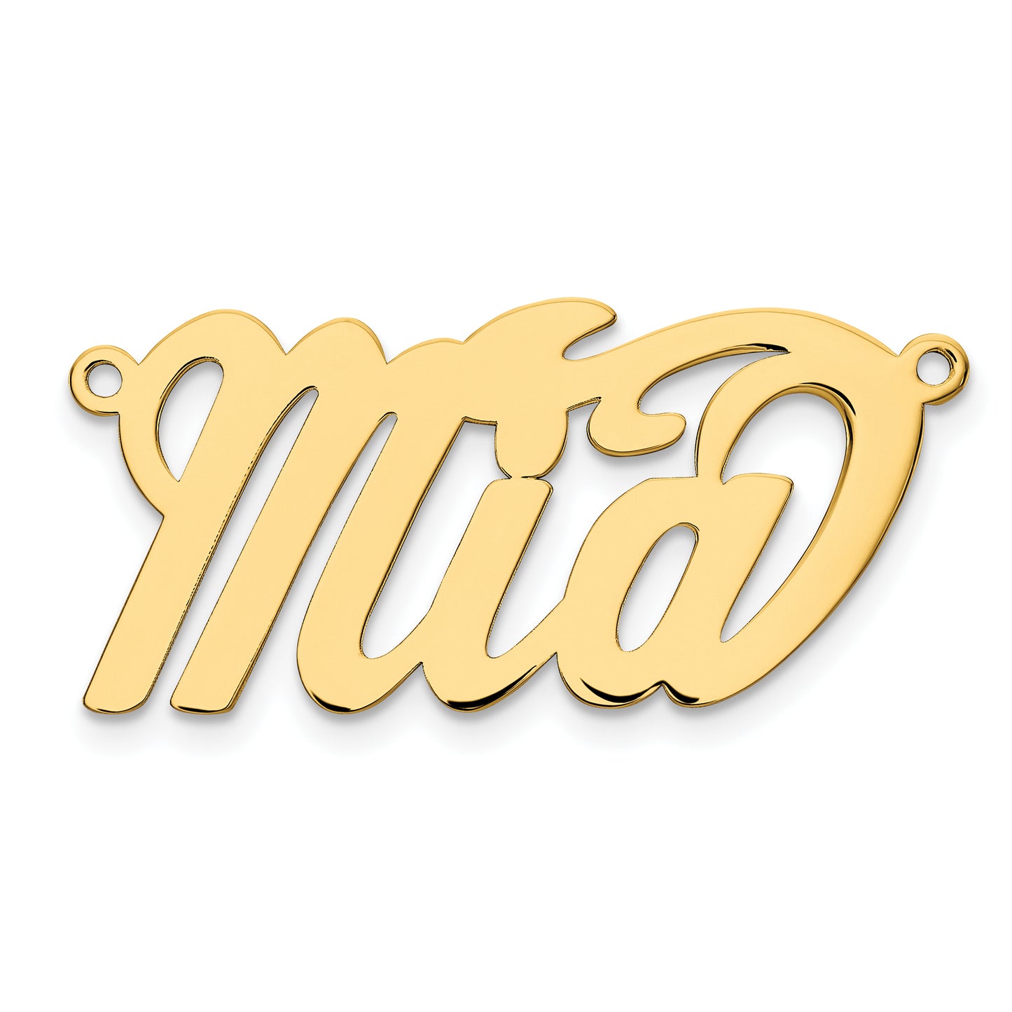 Sterling Silver Gold plated Polished Name Plate