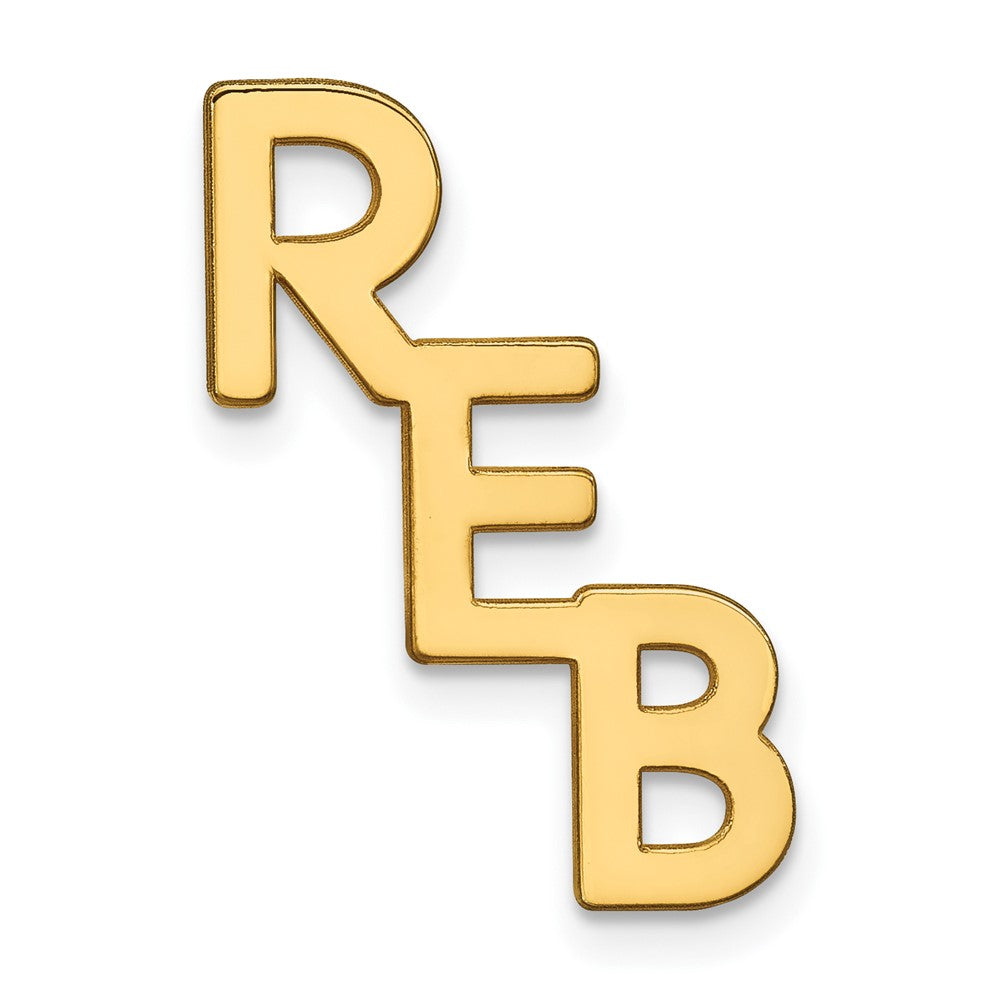 14K Yellow Gold Polished Cut Out Tie Tac