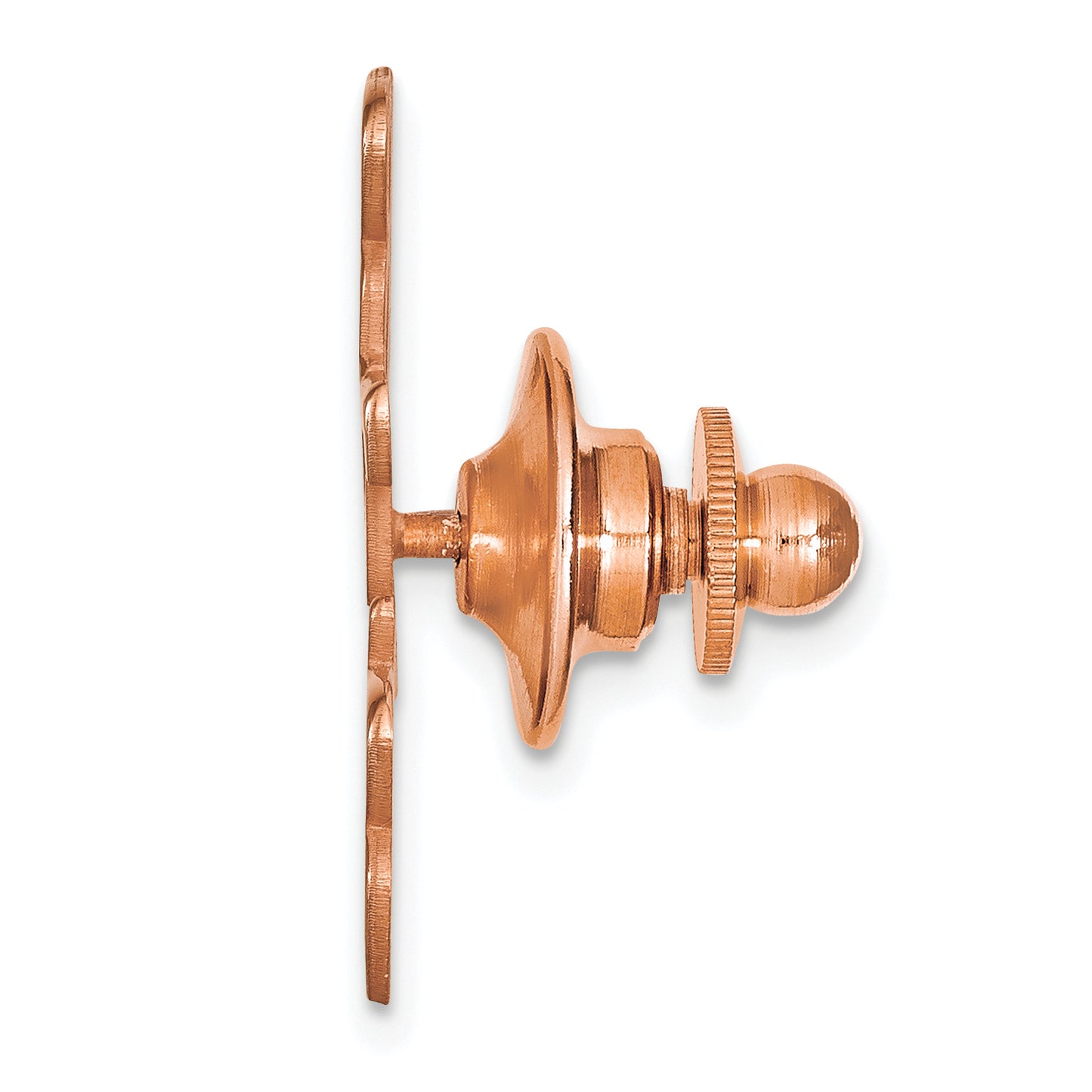 Sterling Silver Rose Gold plated Polished Cut Out Tie Tac