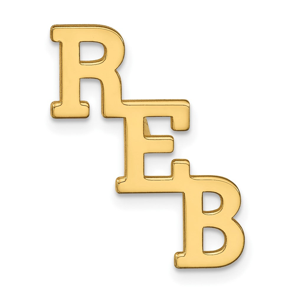 14K Yellow Gold Polished Cut Out Tie Tac