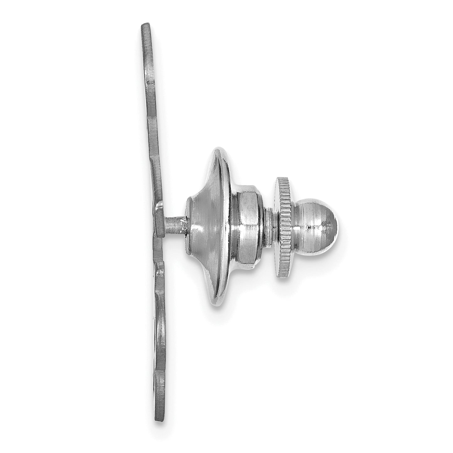 14K White Gold Polished Cut Out Tie Tac