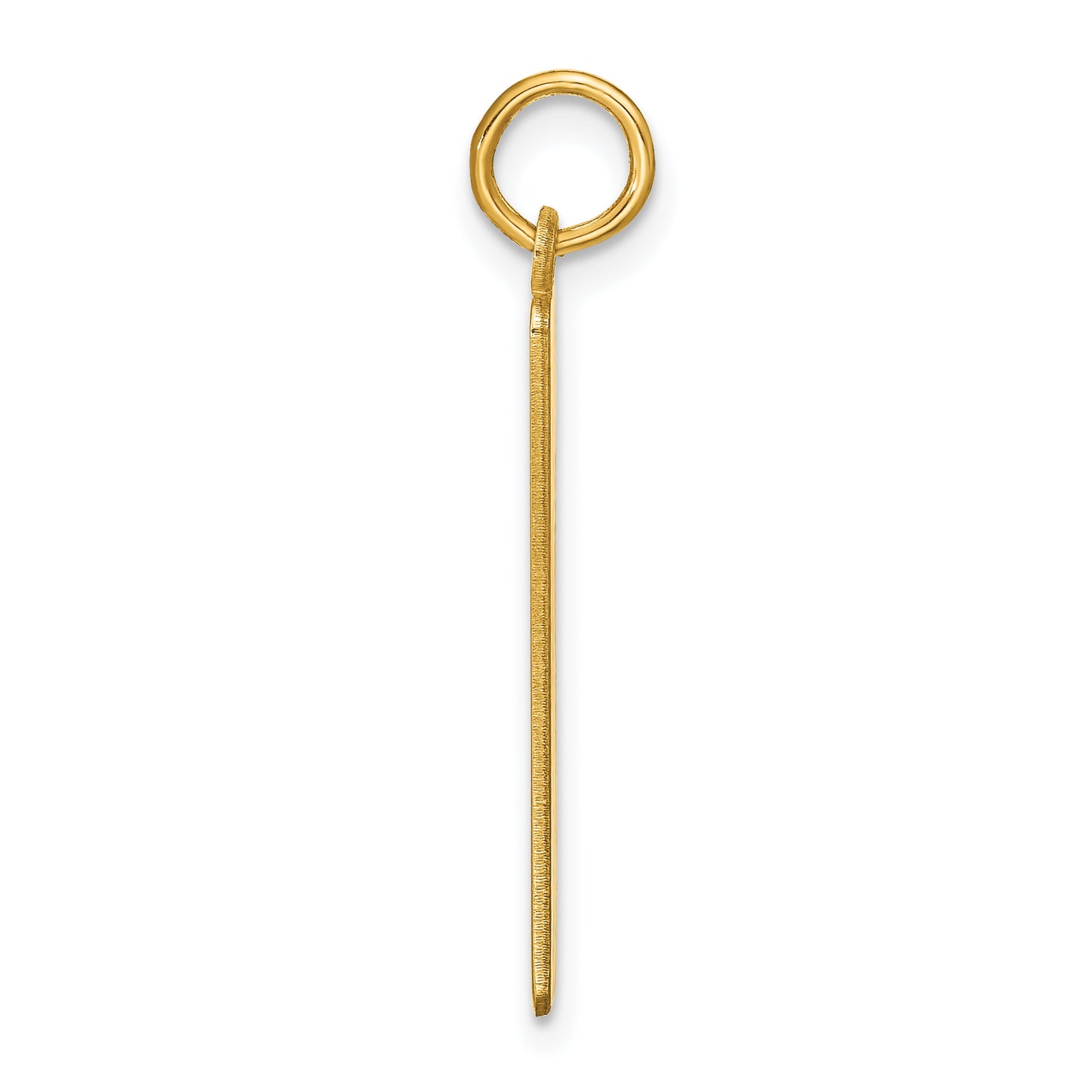Sterling Silver Gold plated Medium Vertical Blank Bar Charm