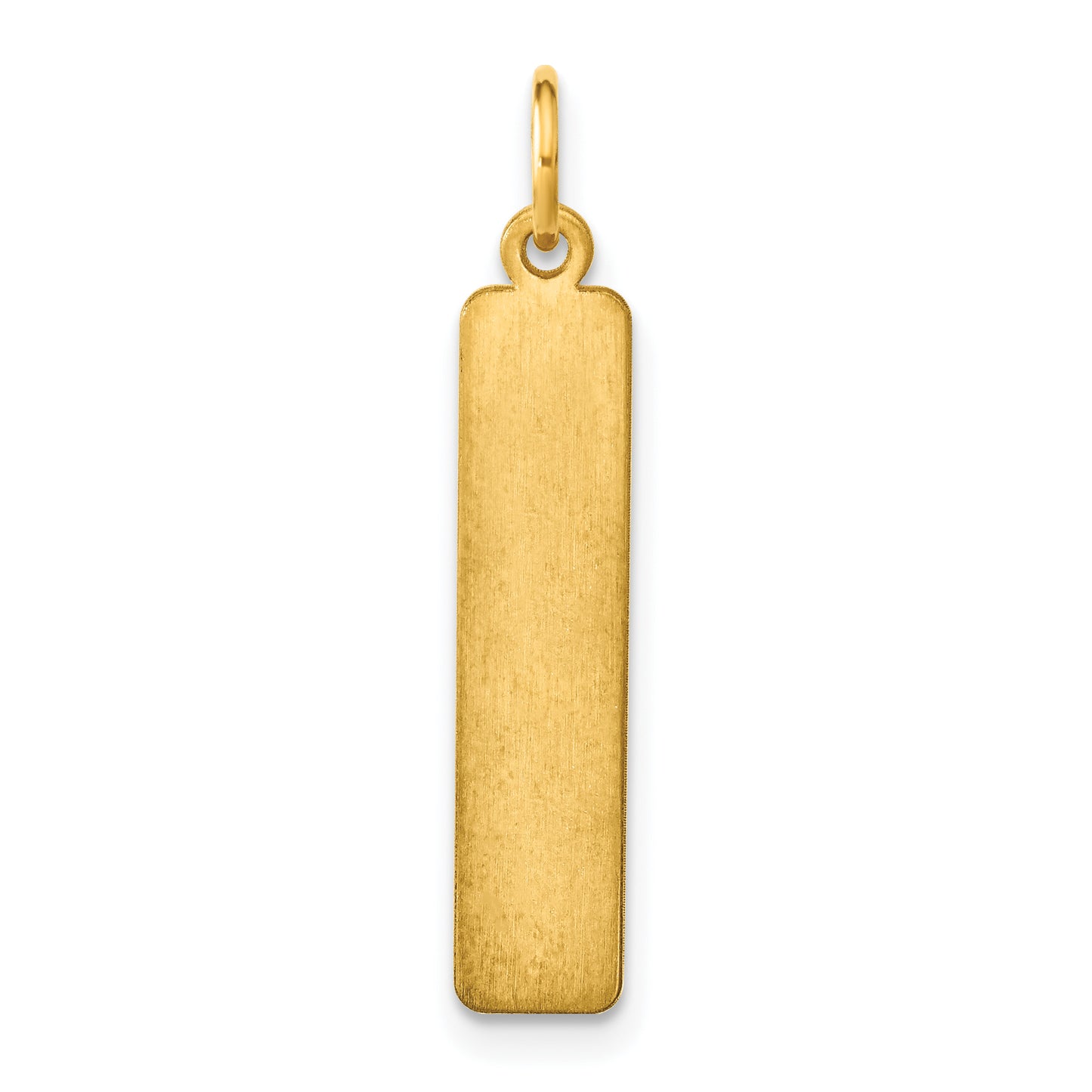14K Yellow Gold Medium Vertical Blank Bar Charm