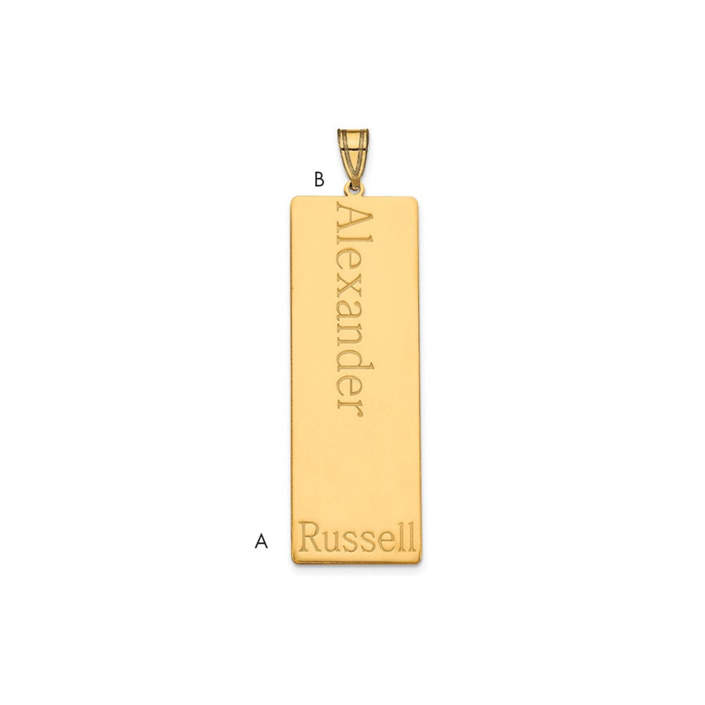 10K Yellow Gold 1 Name Family Pendant