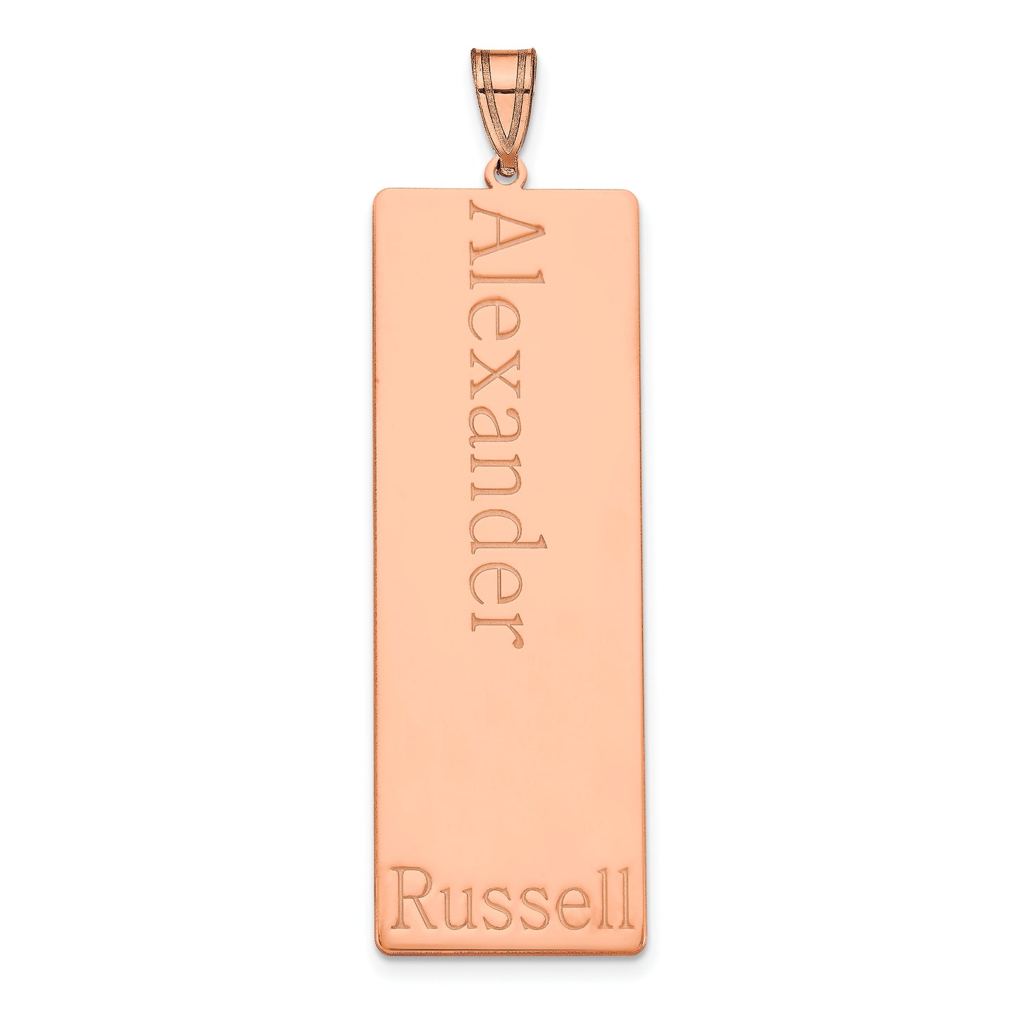 10K Rose Gold 1 Name Family Pendant