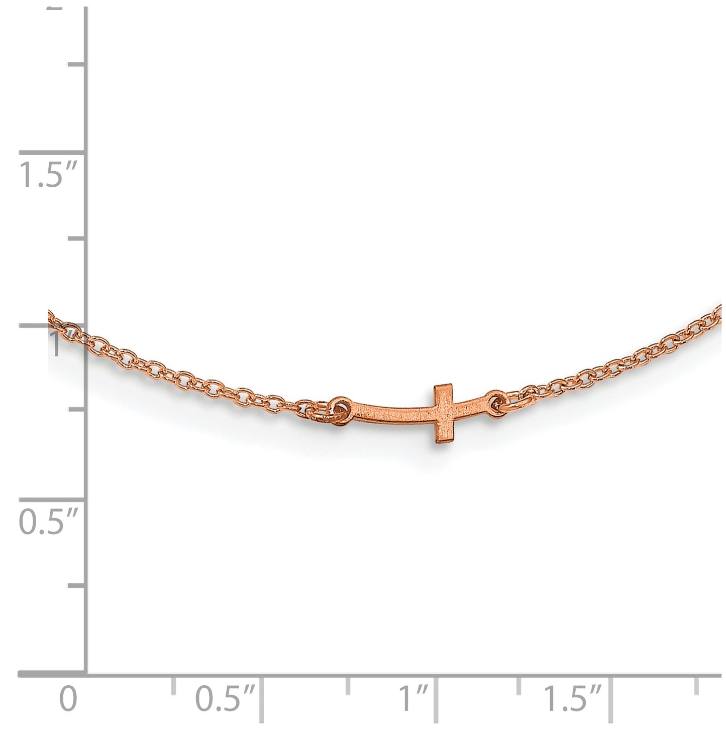 Sterling Silver Rose Gold plated 1 Initial Symbol Necklace