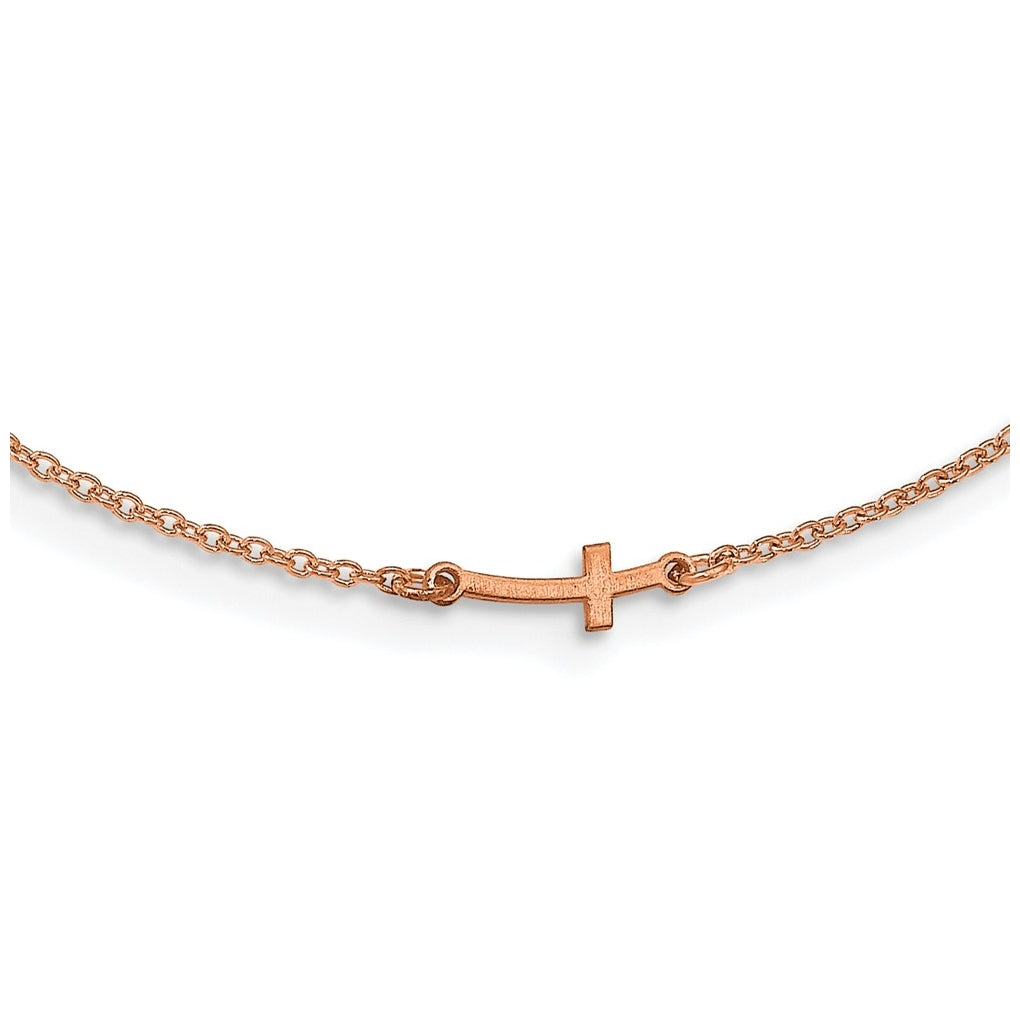 Sterling Silver Rose Gold plated 1 Initial Symbol Necklace