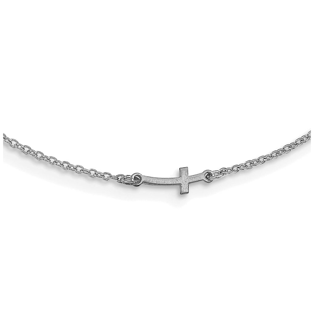 10K White Gold 1 Initial Symbol Necklace