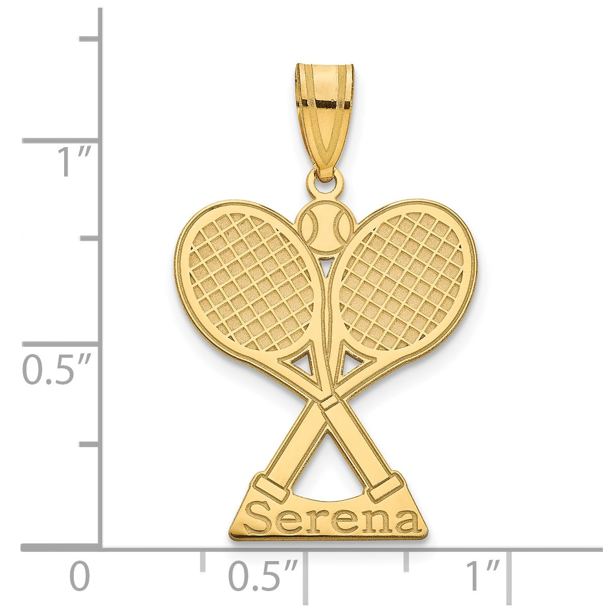 14k Yellow Or White Or Rose Gold Or Sterling Silver Personalized Tennis Pendant