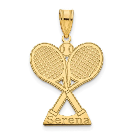 14k Yellow Or White Or Rose Gold Or Sterling Silver Personalized Tennis Pendant