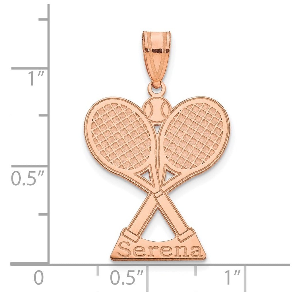 14k Yellow Or White Or Rose Gold Or Sterling Silver Personalized Tennis Pendant