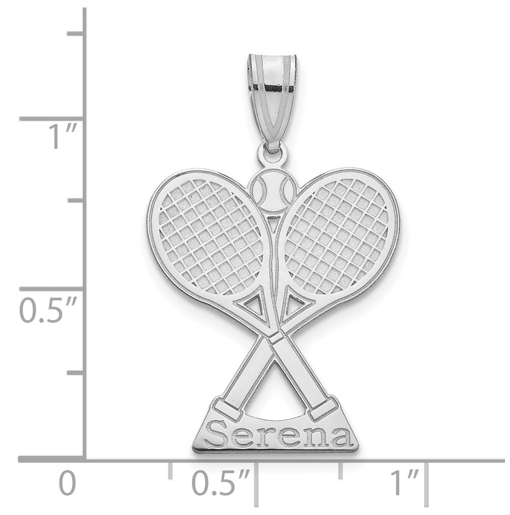 14k Yellow Or White Or Rose Gold Or Sterling Silver Personalized Tennis Pendant
