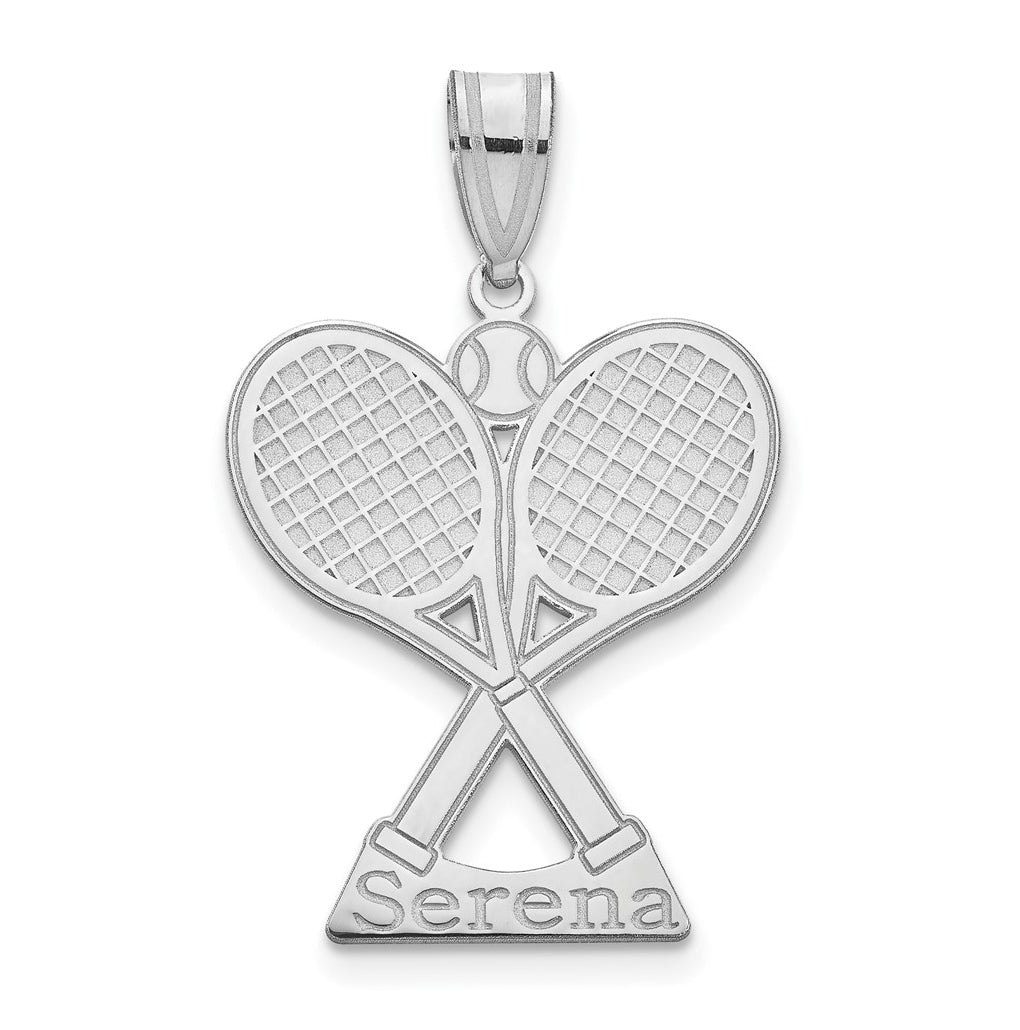 14k Yellow Or White Or Rose Gold Or Sterling Silver Personalized Tennis Pendant