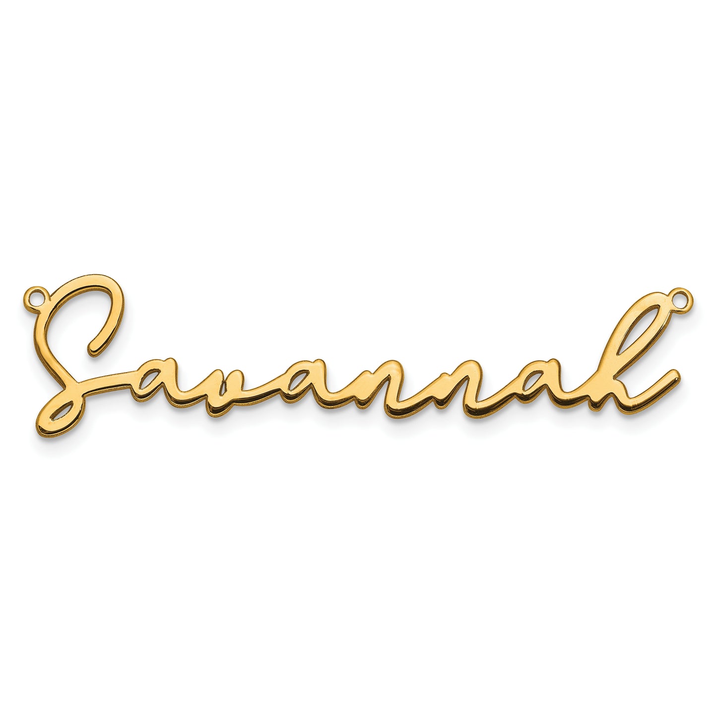 Sterling Silver Gold plated Polished Bathinda Font Name Plate
