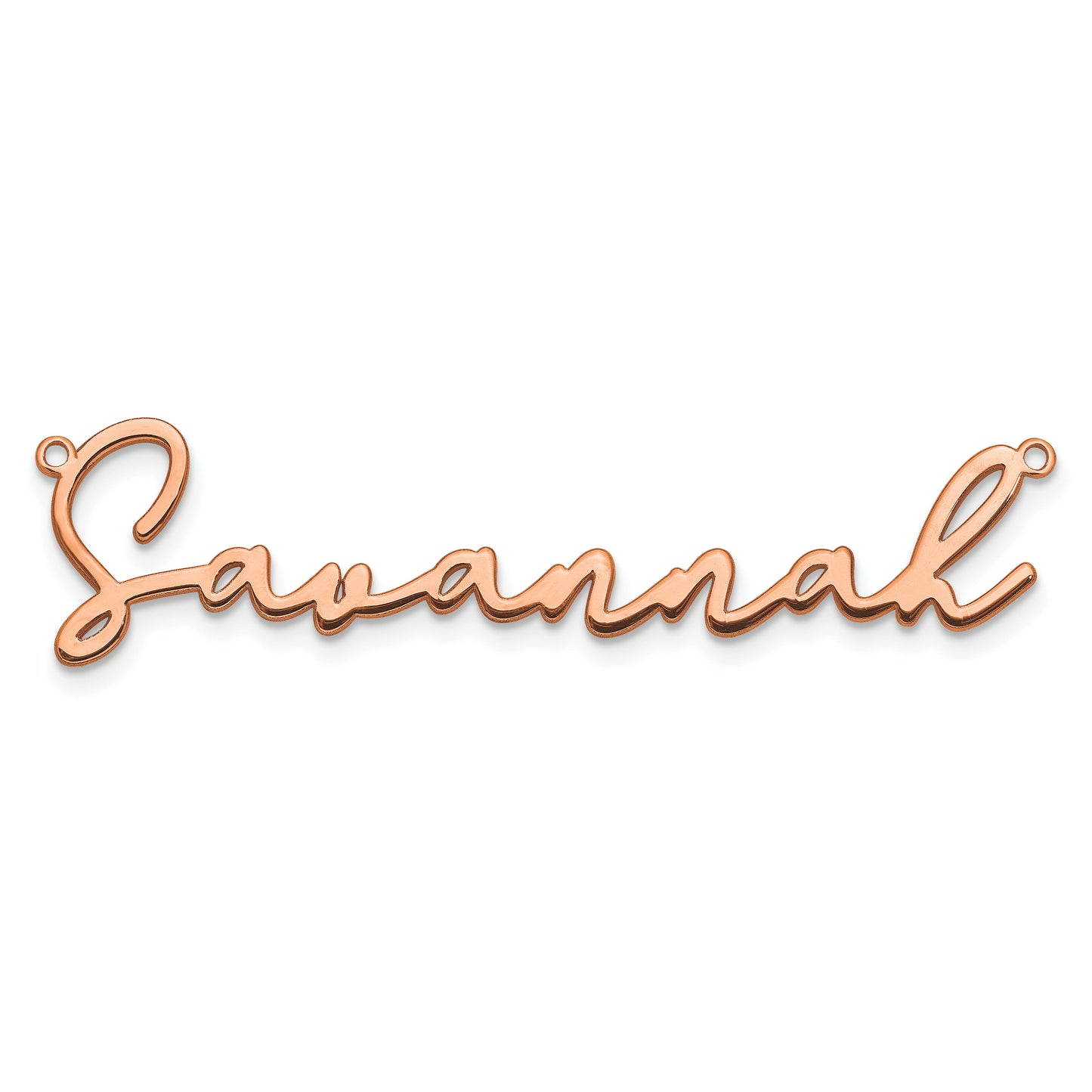 14K Rose Gold Polished Bathinda Font Name Plate