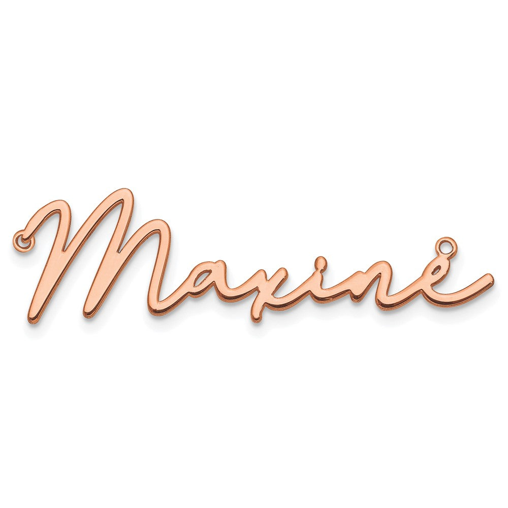 14K Rose Gold Polished Bathinda Font Name Plate