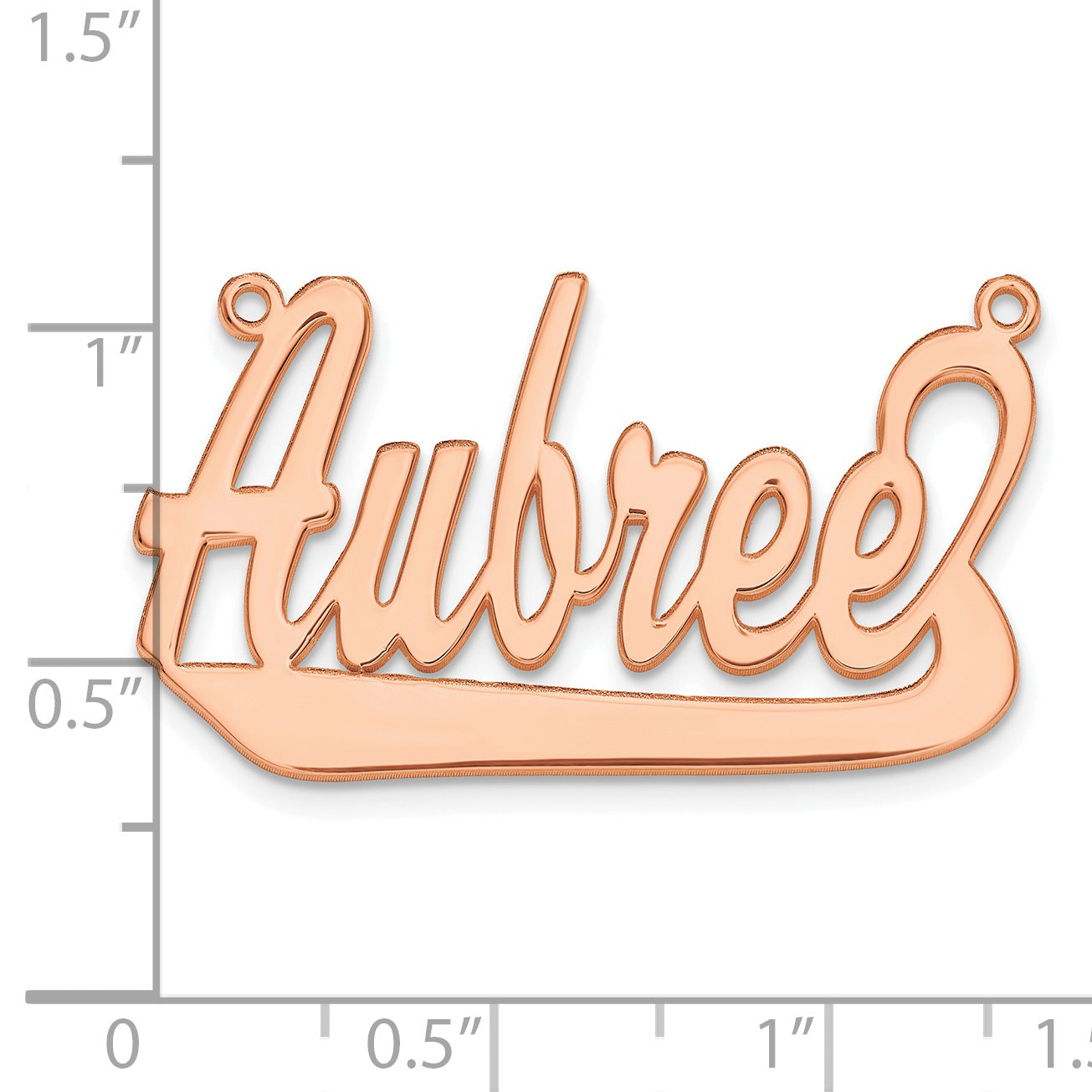 14K Rose Gold Polished Name Plate