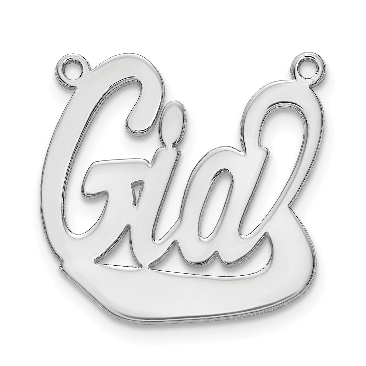 Sterling Silver Gold plated Polished Name Plate
