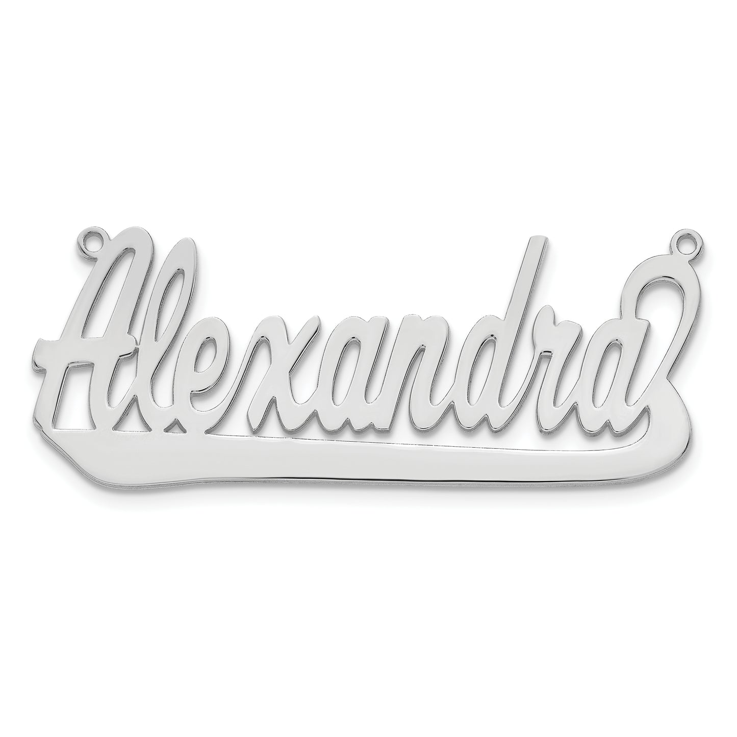Sterling Silver Gold plated Polished Name Plate