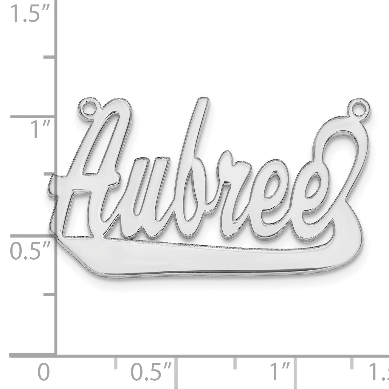 Sterling Silver Gold plated Polished Name Plate