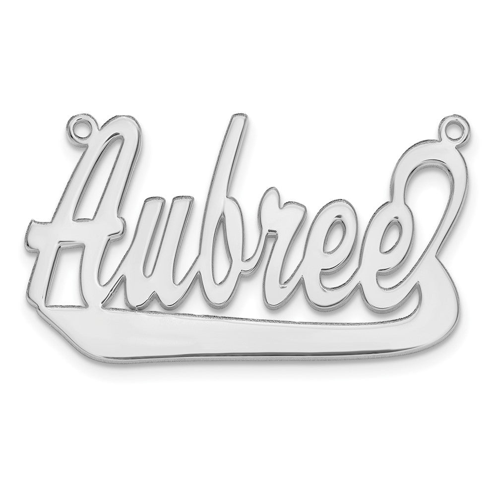 14K White Gold Polished Name Plate