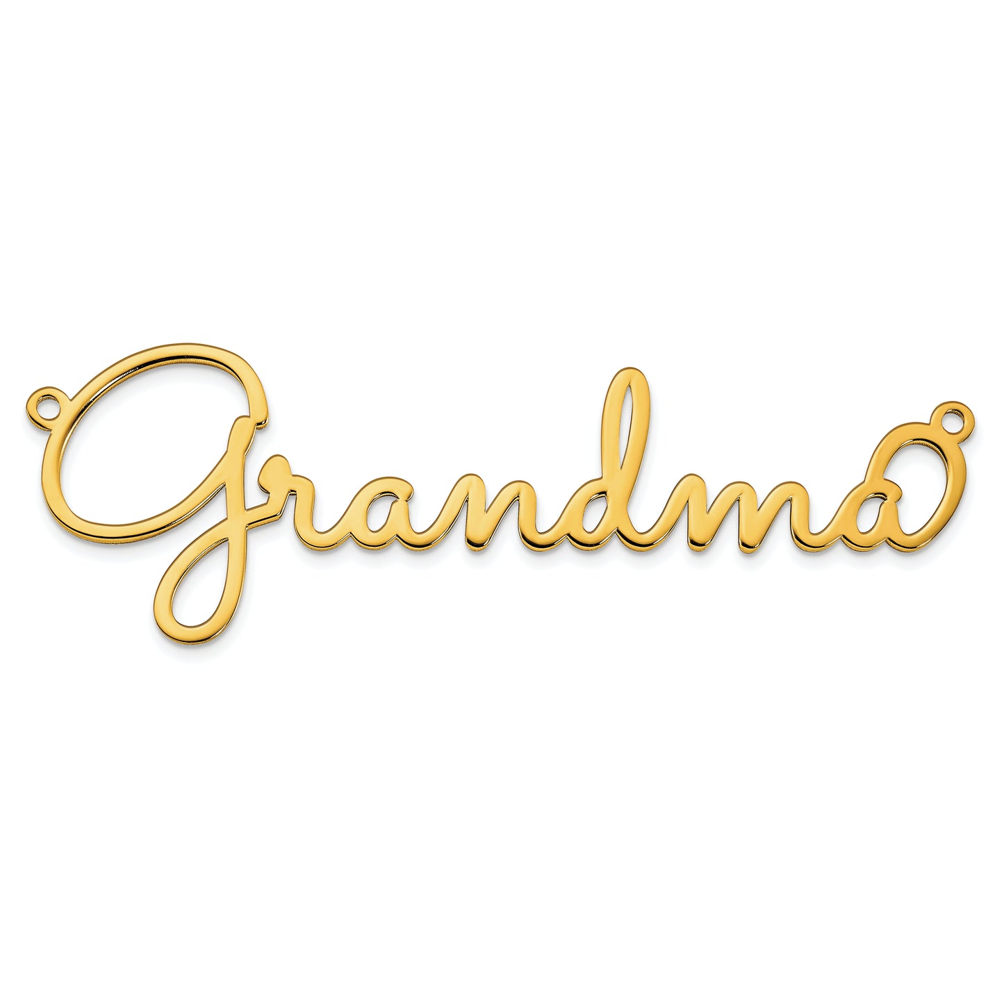 14K Yellow Gold Polished Sacramento Font Name Plate