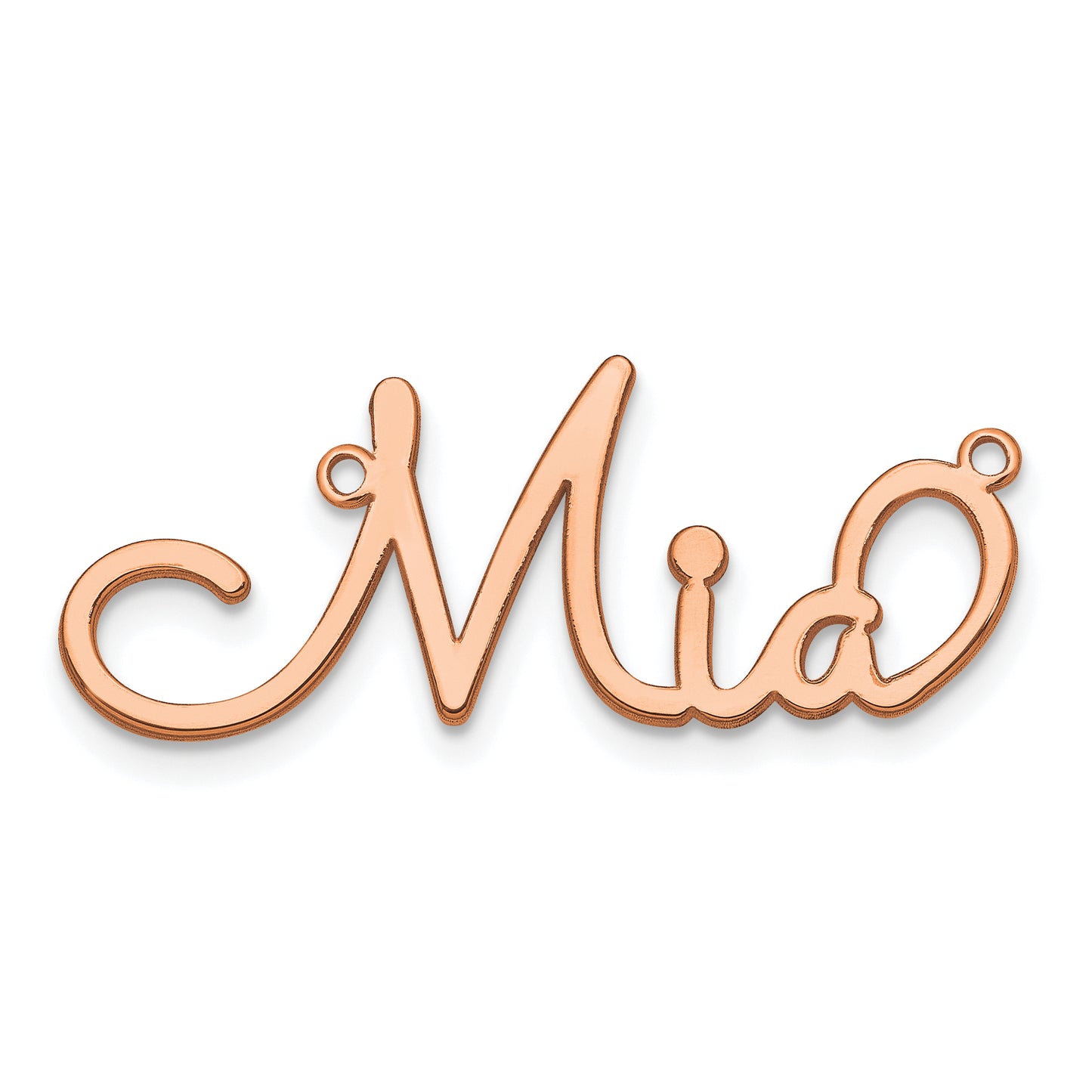 14K Rose Gold Polished Sacramento Font Name Plate
