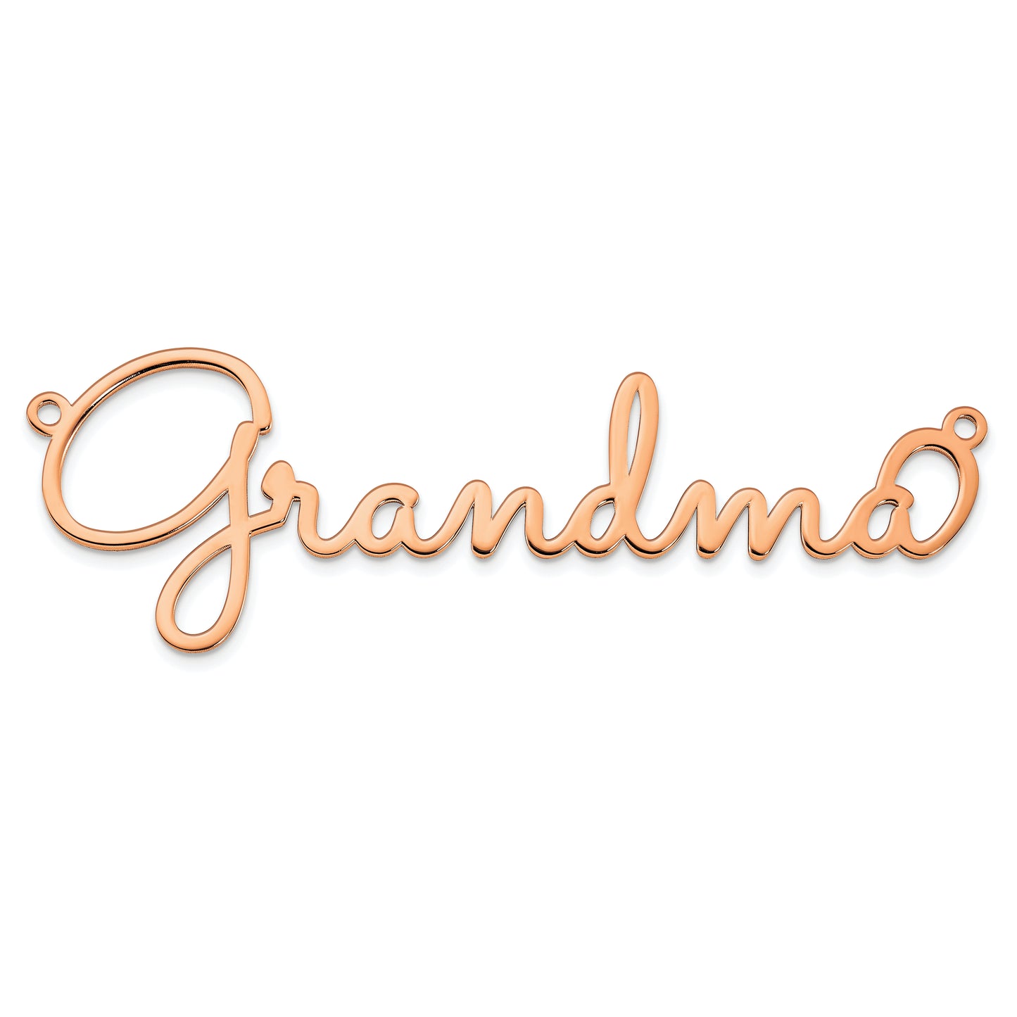 14K Rose Gold Polished Sacramento Font Name Plate