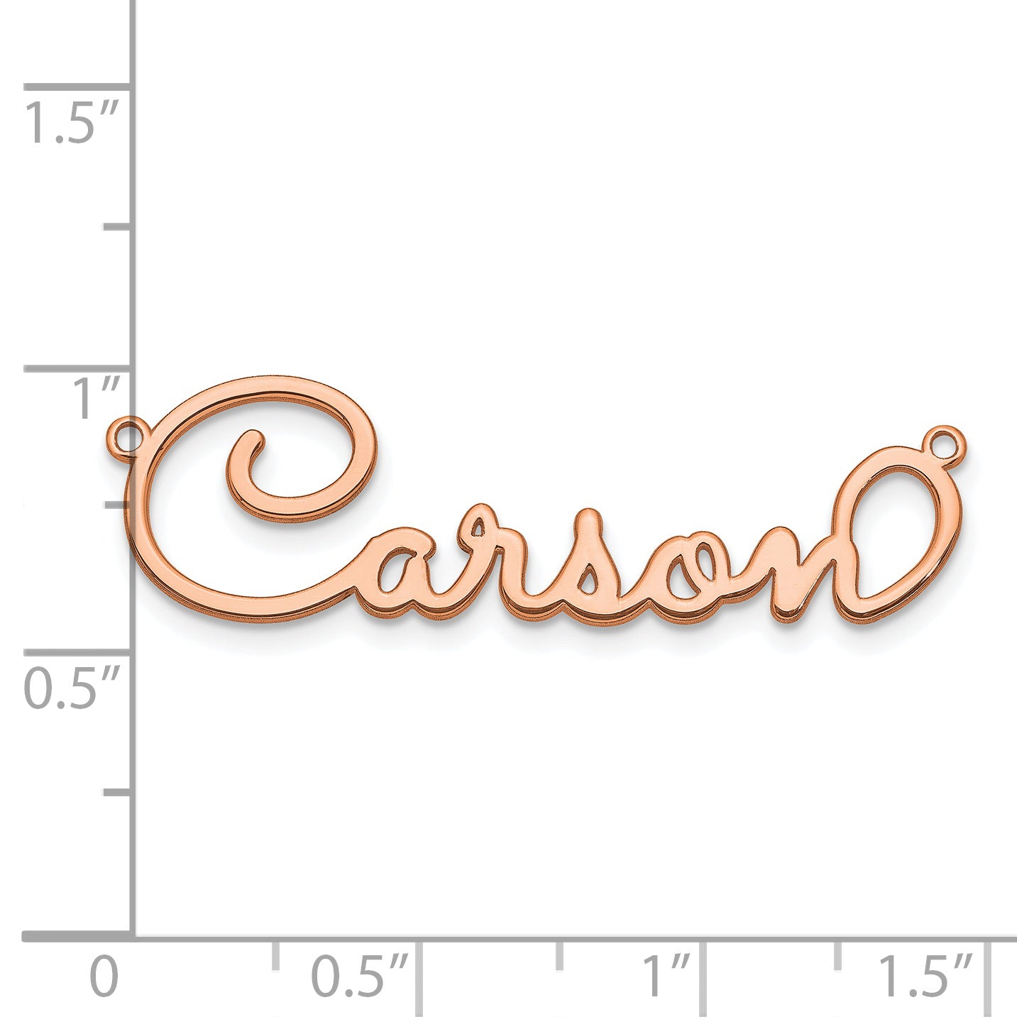 14K Rose Gold Polished Sacramento Font Name Plate