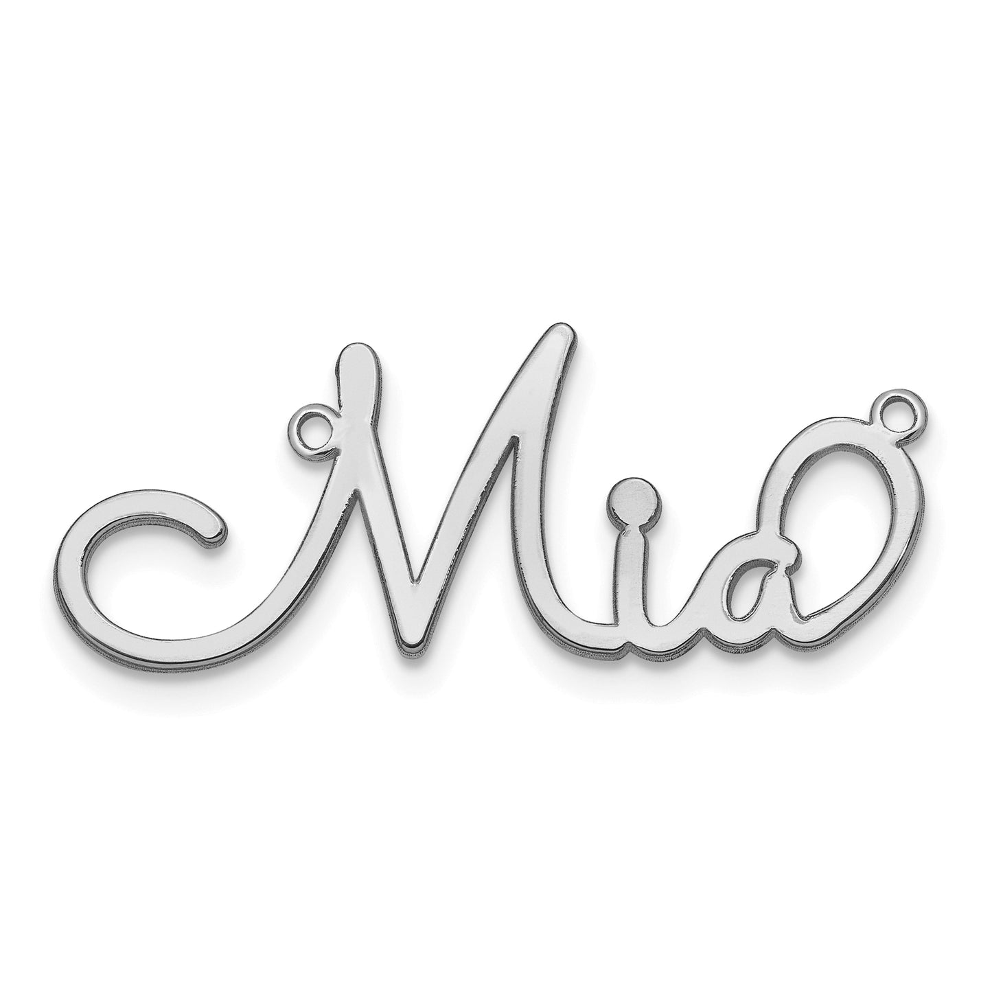 10K White Gold Polished Sacramento Font Name Plate
