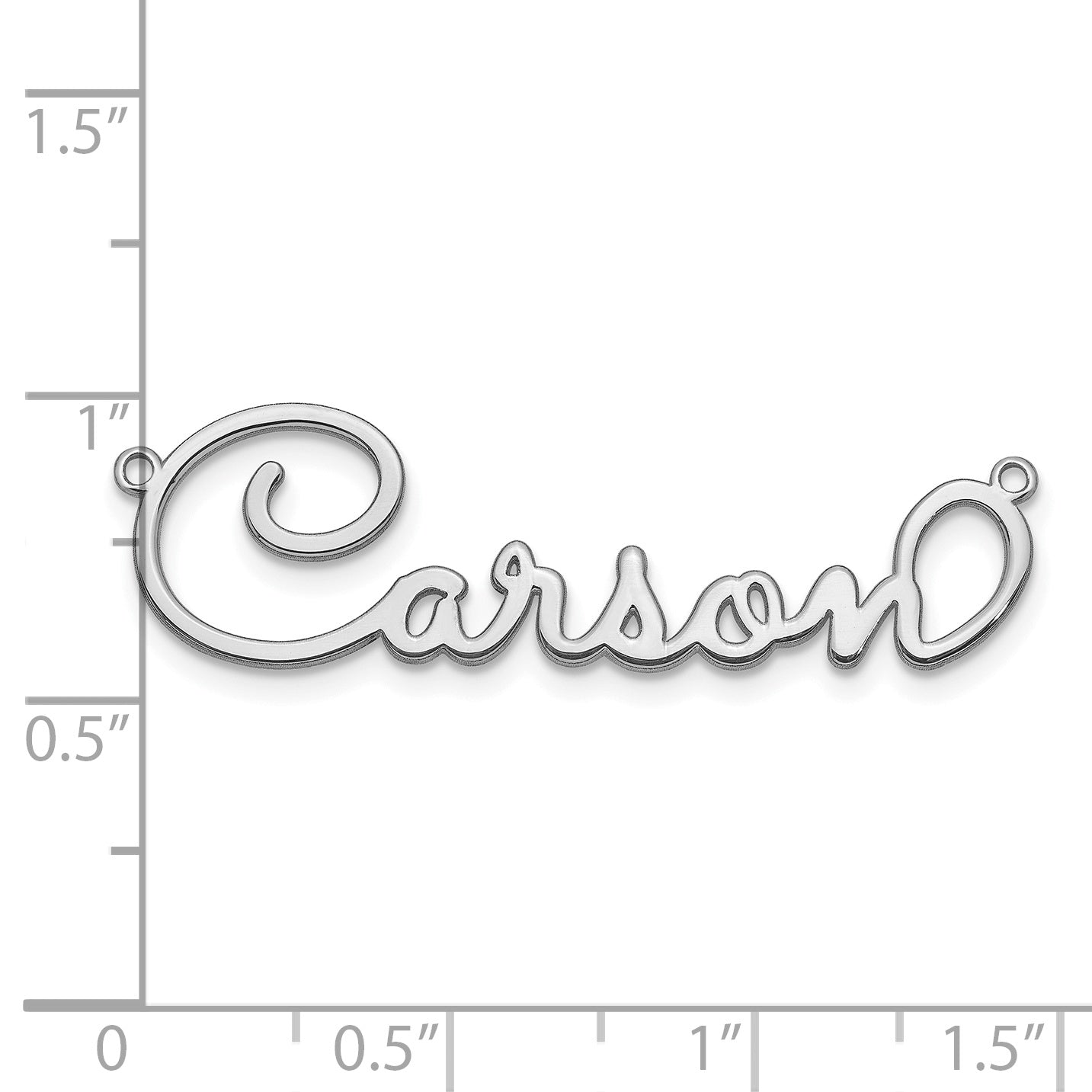 10K White Gold Polished Sacramento Font Name Plate