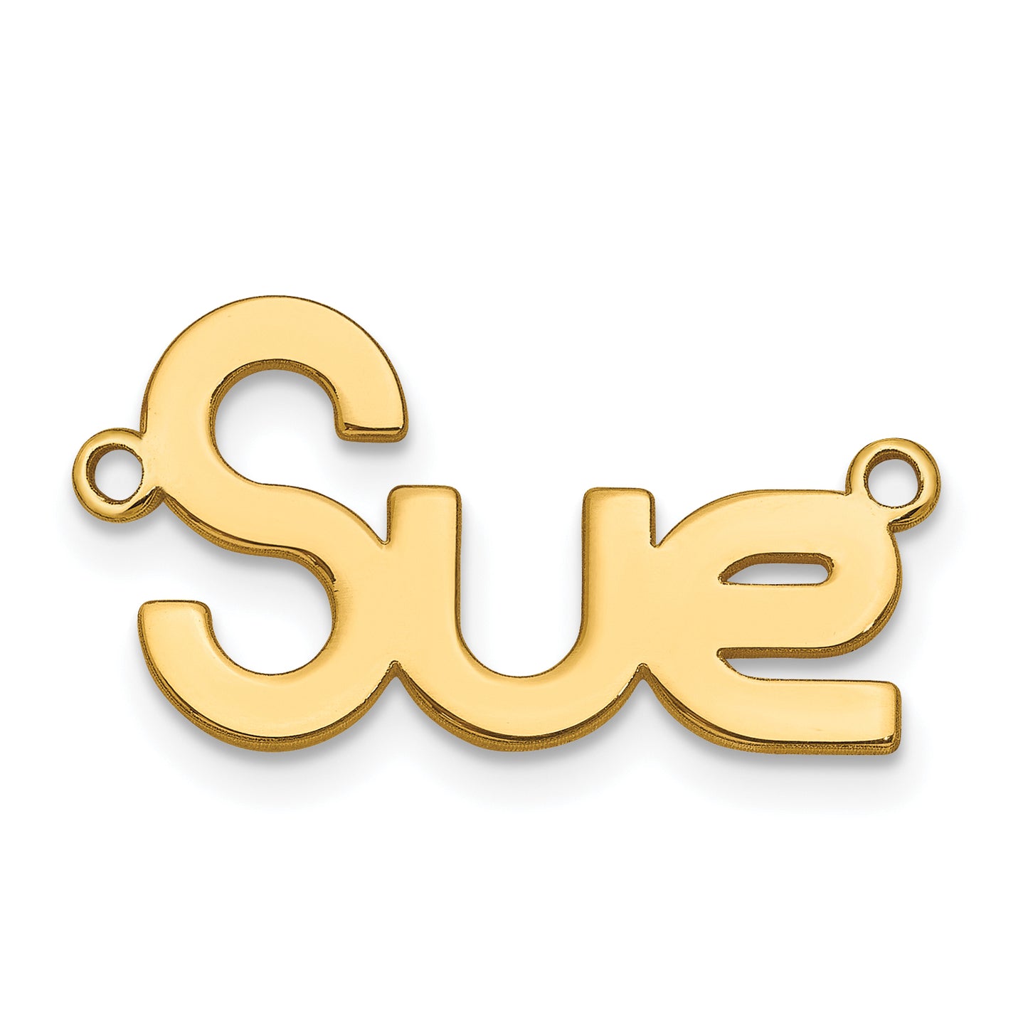14K Yellow Gold Polished Modum Font Name Plate