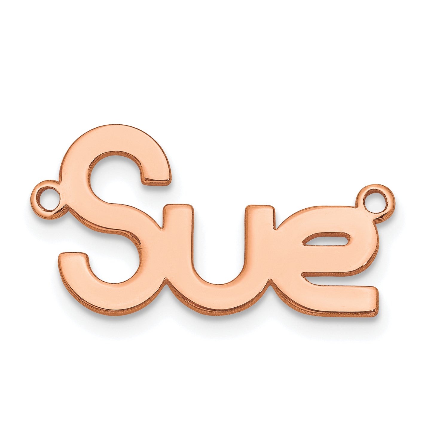 14K Rose Gold Polished Modum Font Name Plate