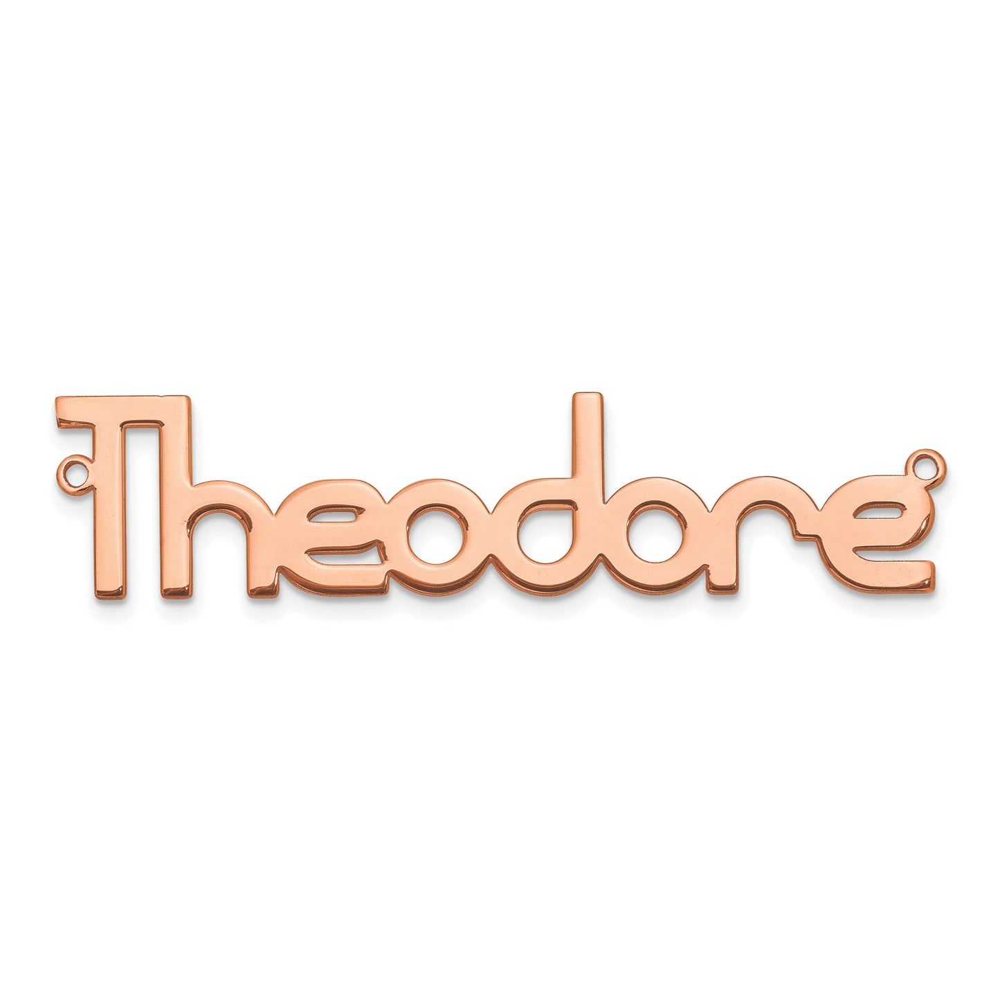 14K Rose Gold Polished Modum Font Name Plate