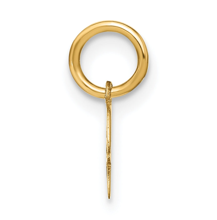 14K Yellow Gold Upper case Letter H Initial Charm