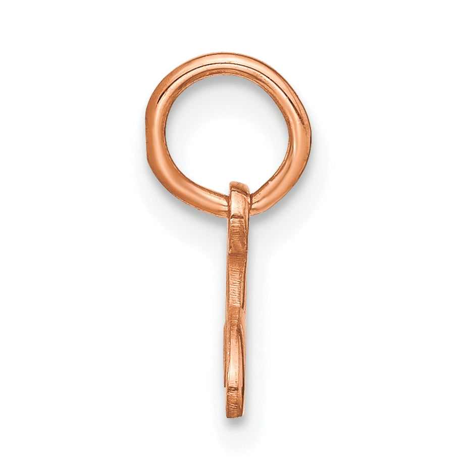 14k Rose Gold Upper case Letter A Initial Charm