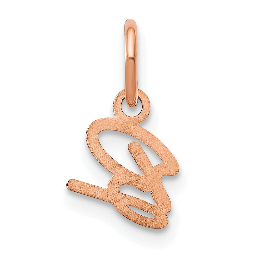 14k Rose Gold Upper case Letter B Initial Charm