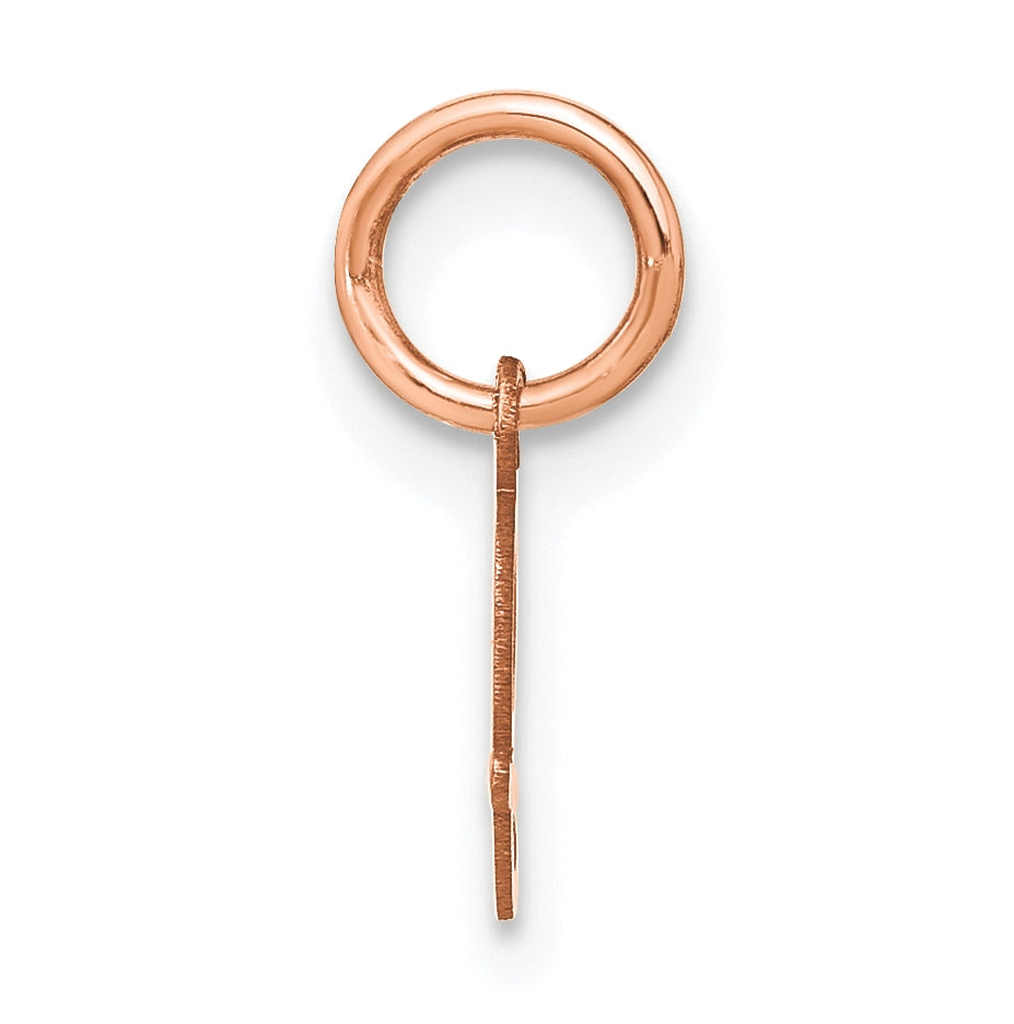 14k Rose Gold Upper case Letter J Initial Charm