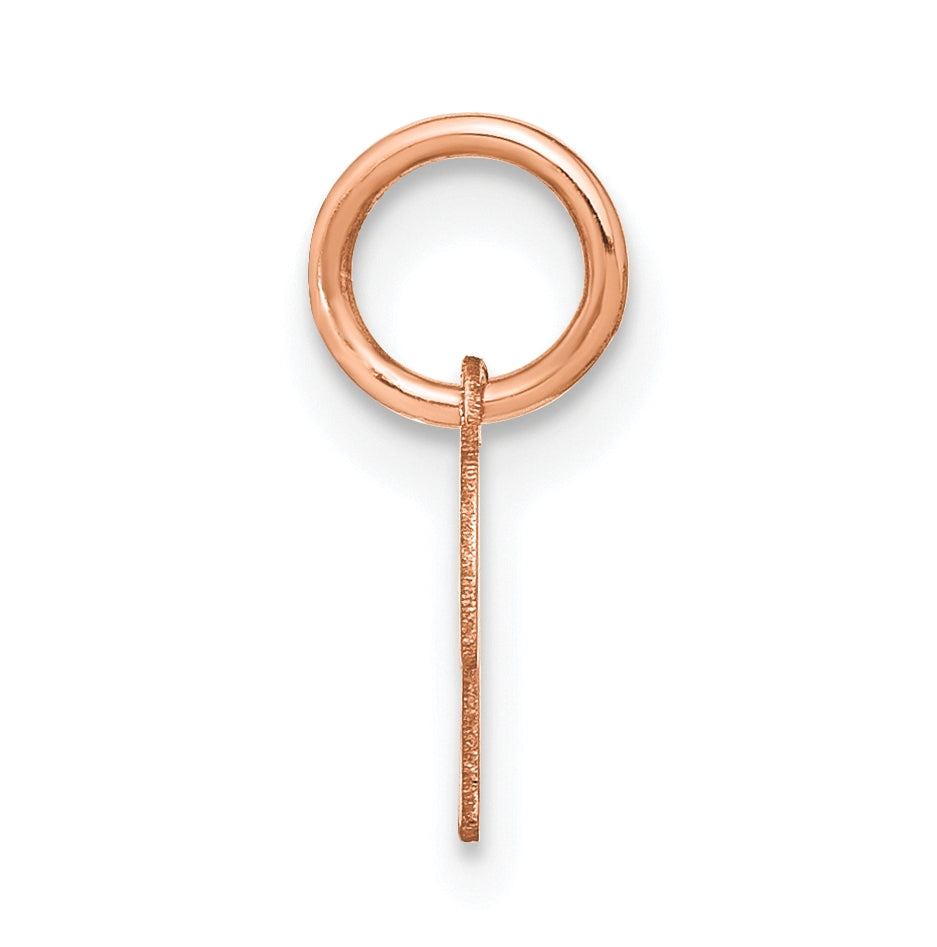 14k Rose Gold Upper case Letter K Initial Charm
