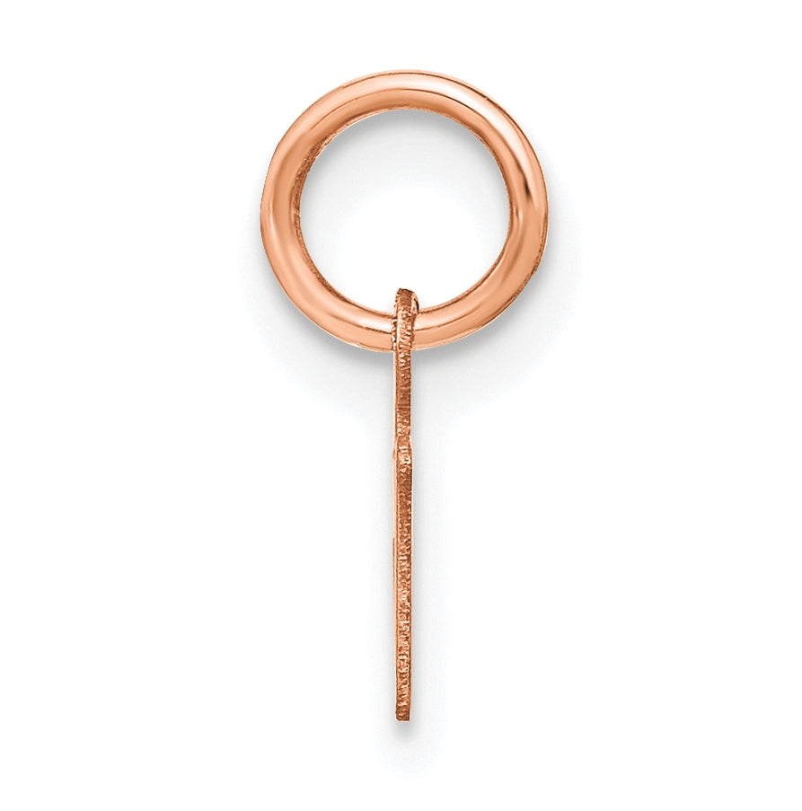 14k Rose Gold Upper case Letter N Initial Charm