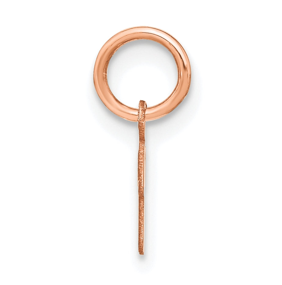 14k Rose Gold Upper case Letter R Initial Charm