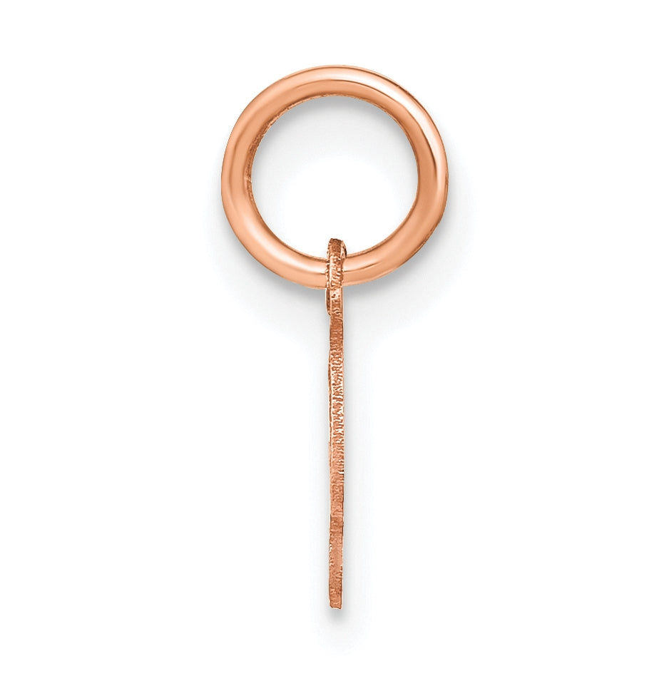 Sterling Silver Rose Gold Plated Upper case Letter S Initial Charm